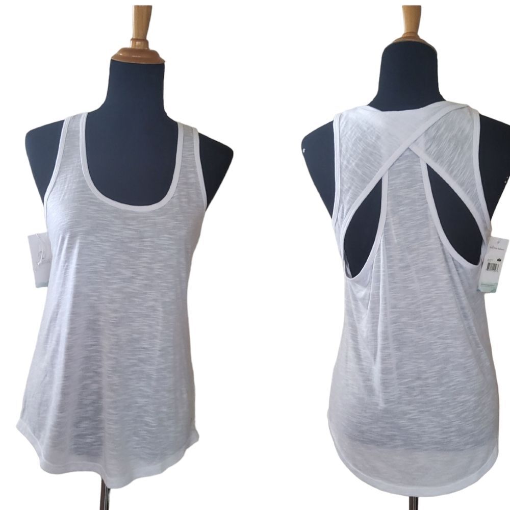 Balance Collection Tank Top Activewear Cutout M White New